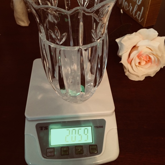 Clear Cut Glass Vase 7” Tall - Picture 4 of 4